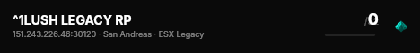 ^1LUSH LEGACY RP live status badge