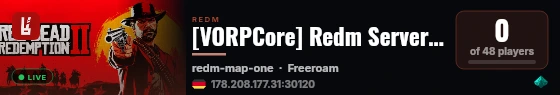 [VORPCore] Redm Server AB live status badge
