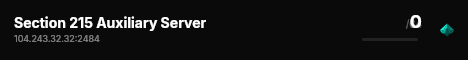 Section 215 Auxiliary Server live status badge