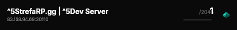 ^5StrefaRP.gg | ^5Dev Server live status badge