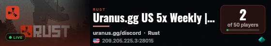 Uranus.gg US 5x Weekly | small one grid | Modded | 9/10 live status badge