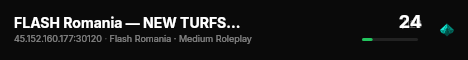 FLASH Romania — NEW TURFS SYSTEM live status badge