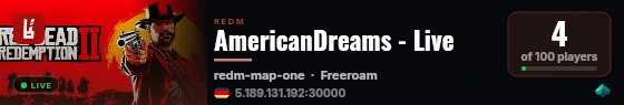 AmericanDreams - Live live status badge