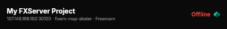 My FXServer Project live status badge