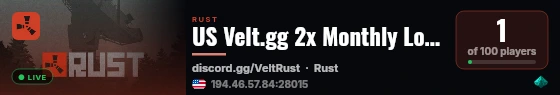 US Velt.gg 2x Monthly Low Pop | 50% Upkeep | No BP Wipes | x2 live status badge