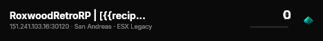 RoxwoodRetroRP | [{{recipeName}}] live status badge