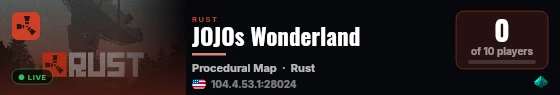 JOJOs Wonderland live status badge