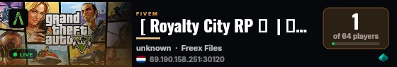  [ Royalty City RP ⚡  | مدينة الملوك ]   live status badge