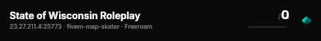 State of Wisconsin Roleplay live status badge