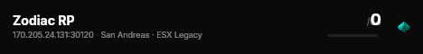 Zodiac RP live status badge