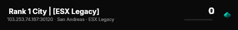  Rank 1 City | [ESX Legacy] live status badge