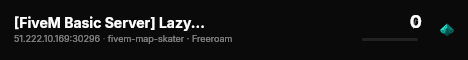 [FiveM Basic Server] Lazygator server live status badge