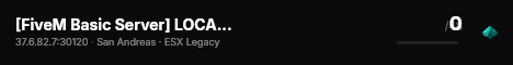 [FiveM Basic Server] LOCALHOST live status badge