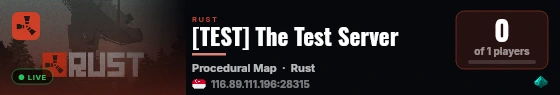 [TEST] The Test Server live status badge