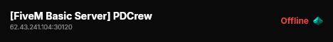 [FiveM Basic Server] PDCrew live status badge