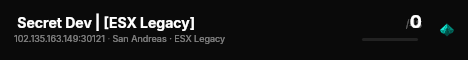  Secret Dev | [ESX Legacy] live status badge
