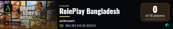 RolePlay Bangladesh live status badge