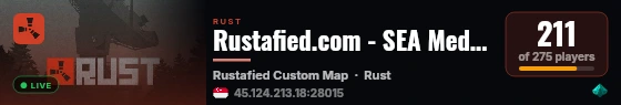 Rustafied.com - SEA Medium live status badge