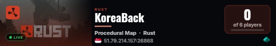 KoreaBack live status badge