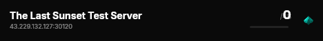 The Last Sunset Test Server live status badge