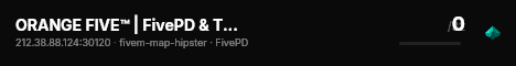 ORANGE FIVE™ | FivePD & Text-based Roleplay live status badge