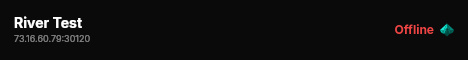 River Test live status badge