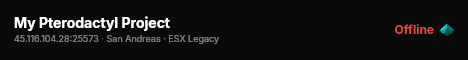 My Pterodactyl Project live status badge