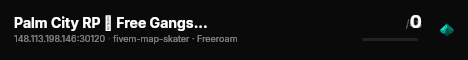 Palm City RP ✘ Free Gangs ✘ Serious RP live status badge