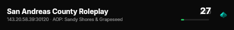 San Andreas County Roleplay live status badge