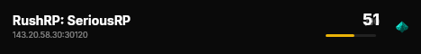 RushRP: SeriousRP live status badge