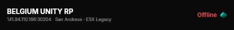 BELGIUM UNITY RP live status badge