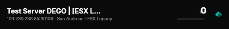 Test Server DEGO | [ESX Legacy] live status badge