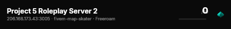 Project 5 Roleplay Server 2 live status badge