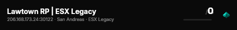 Lawtown RP | ESX Legacy live status badge
