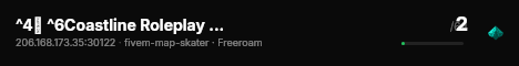 ^4「 ^6Coastline Roleplay ^4」➩ ^1New Server! live status badge