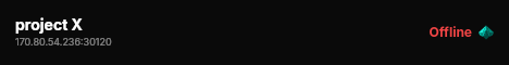project X live status badge
