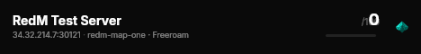 RedM Test Server live status badge