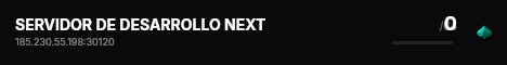 SERVIDOR DE DESARROLLO NEXT live status badge