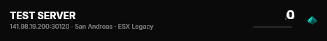 TEST SERVER live status badge