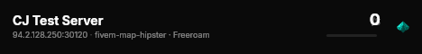 CJ Test Server live status badge