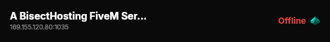 A BisectHosting FiveM Server - 23c7b17e live status badge
