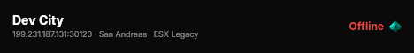 Dev City live status badge