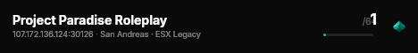 Project Paradise Roleplay live status badge