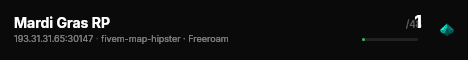 Mardi Gras RP live status badge