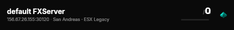 default FXServer live status badge