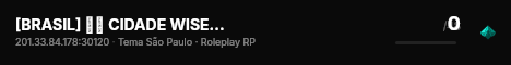 [BRASIL] 🇧🇷 CIDADE WISE ROLEPLAY #WIPOU HOJE live status badge