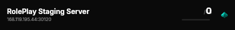RolePlay Staging Server live status badge