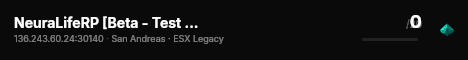 NeuraLifeRP [Beta - Test Staff] live status badge