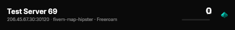 Test Server 69 live status badge