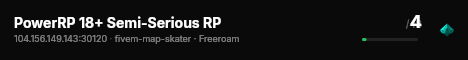 PowerRP 18+ Semi-Serious RP live status badge